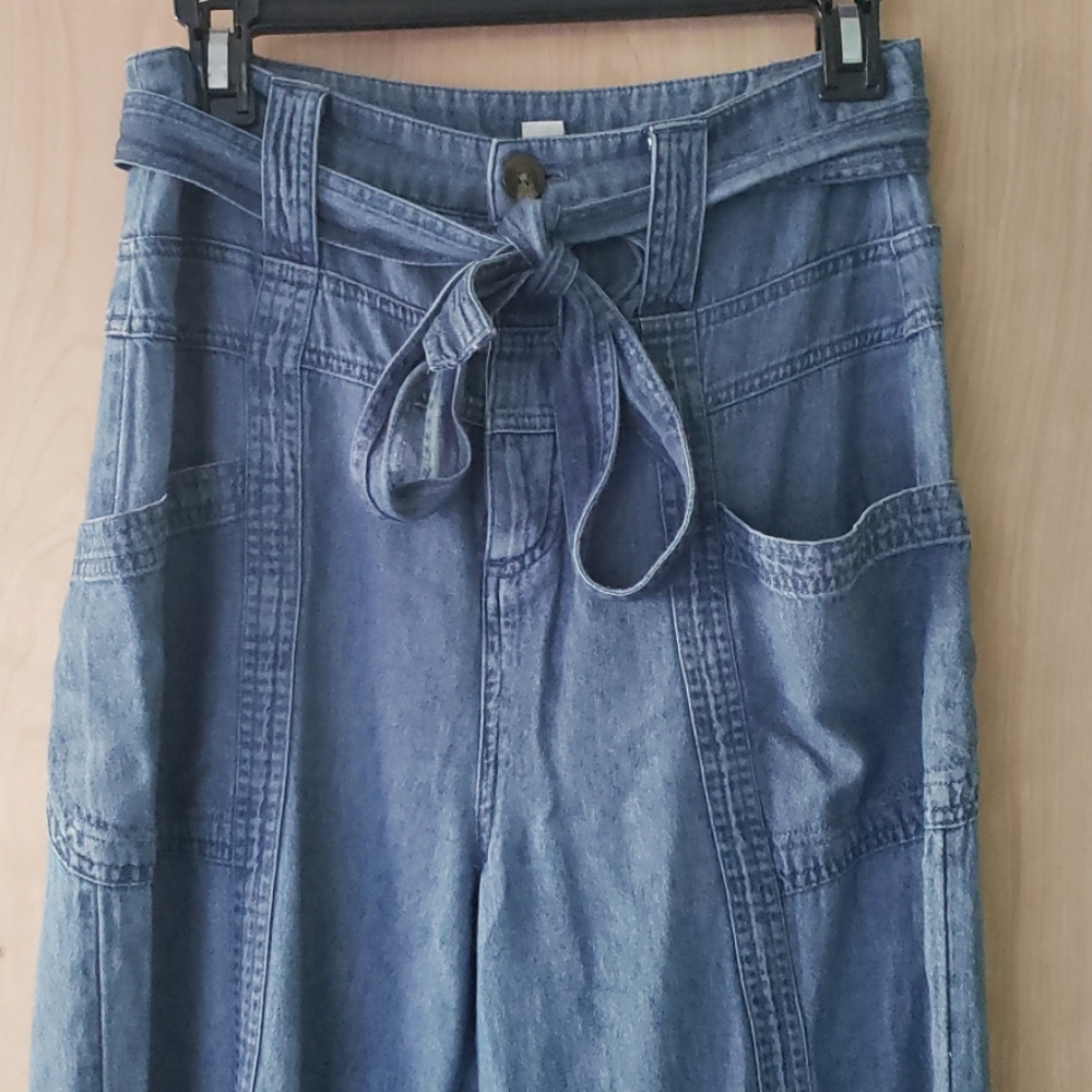 💎🦋 Boho High Waisted Flowy Denim Cullottes 🦋💎